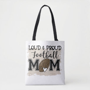 Loud and Proud Football Mom Tote Bag
