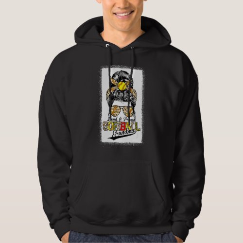 Loud And Proud Softball Grandma Mother Day Leopard Hoodie