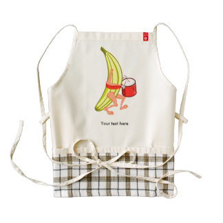 Loud Banana Who Loves Plaing The Drums Zazzle HEART Apron
