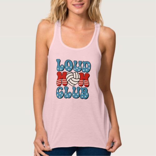 Loud Fan Mom Club Volleybal Heart T_Shirt Tank Top