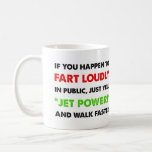 Loud Fart Jet Power Funny Mug at Zazzle