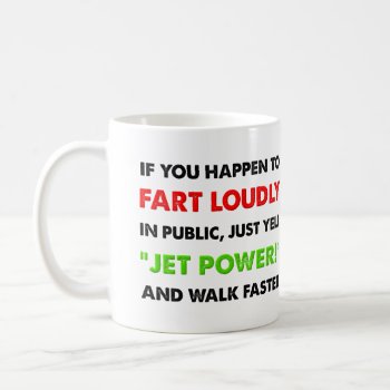 Loud Fart Jet Power Funny Mug by FunnyBusiness at Zazzle