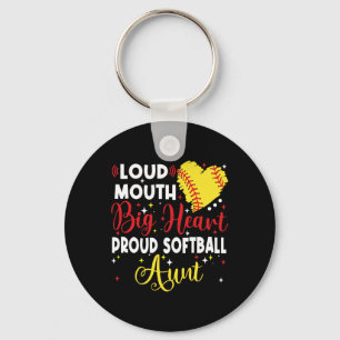 Loud Mouth Big Heart Proud Softll Aunt Mother's Da Keychain