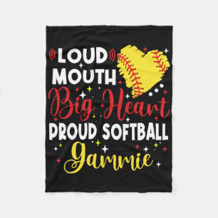 Loud Mouth Big Heart Proud Softll Gammie Mother's Fleece Blanket