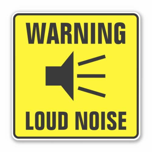 Loud noise hazard warning sign icon vinyl sticker