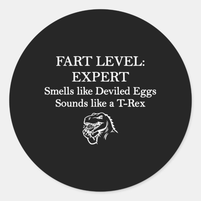 Loud Noises Level Expert Smells Like Deviled Eggs Classic Round Sticker (Front)