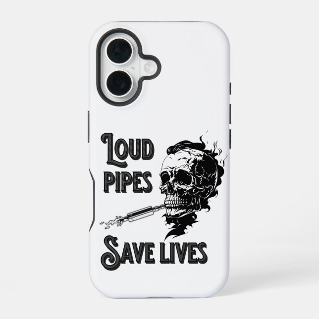 Loud pipes save lives iPhone case (Back)