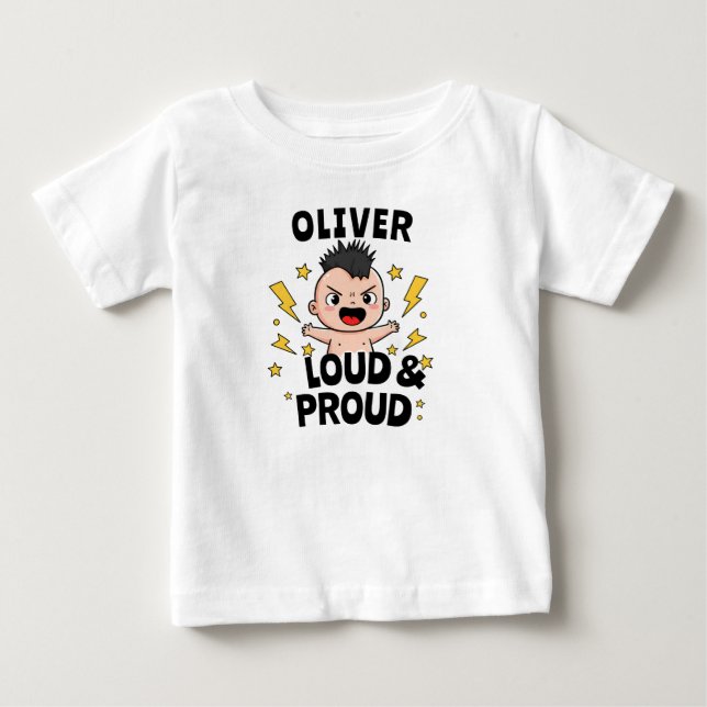 Loud & Proud Punk Rocker Baby T-Shirt (Front)