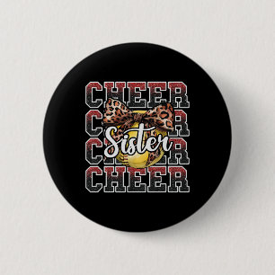 Loud Proud Sport Softll Cheer Sister Leopard Bow R Button