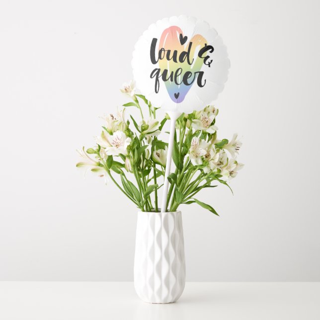 Loud & Queer | Watercolor Heart Balloon (Vase)