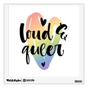 Loud & Queer Watercolor Heart Wall Decal