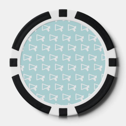 Loud Speaker light blue Poker Chips