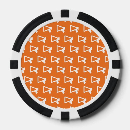 Loud Speaker orange Poker Chips