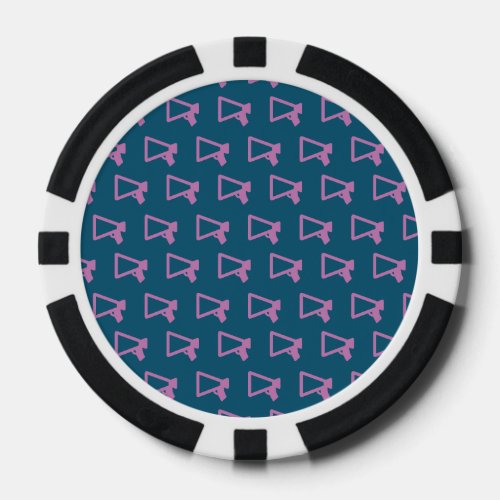 Loud Speaker purple blue Poker Chips