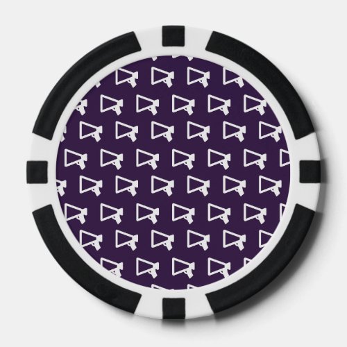 Loud Speaker purple Poker Chips