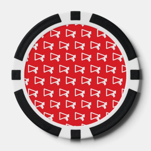 Loud Speaker red Poker Chips