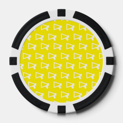 Loud Speaker yellow Poker Chips