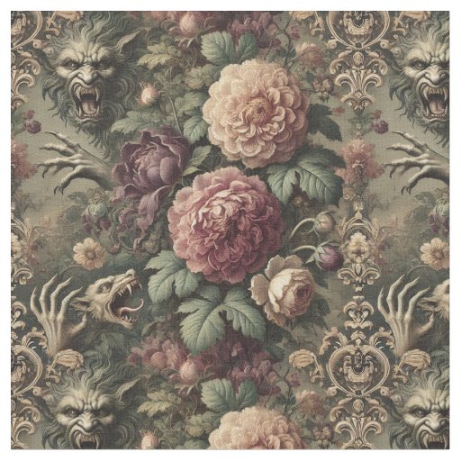Louder than Blooms – Gothic Classic Tile Fabric