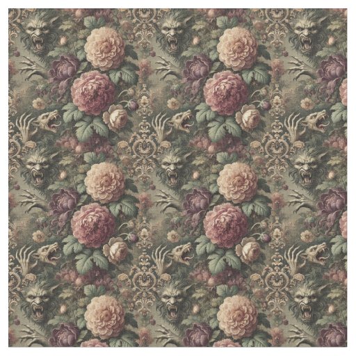 Louder than Blooms – Gothic Dense Tile Fabric