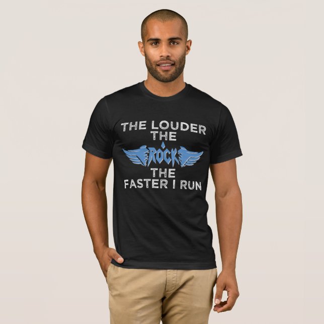 Louder The Rock Faster Run Half Marathon Training T-Shirt (Front Full)