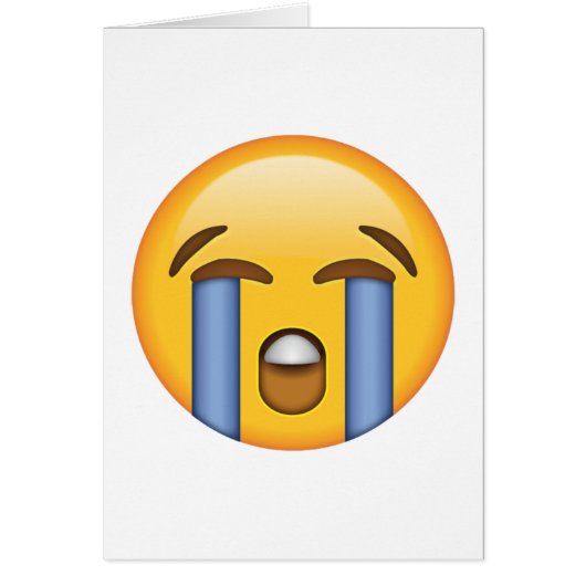 Loudly Crying Face - Emoji Cards (Front)