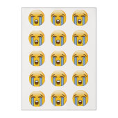 Loudly Crying Face Emoji Edible Frosting Rounds (Sheet)