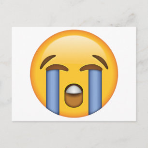 Loudly Crying Face - Emoji Postcard
