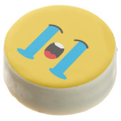 Loudly Crying Sad Face Emoji Fun Chocolate Covered Oreo (Angled)