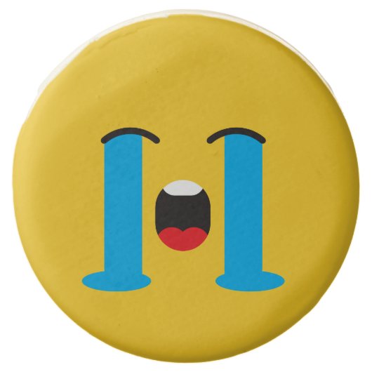 Loudly Crying Sad Face Emoji Fun Chocolate Covered Oreo (Front)