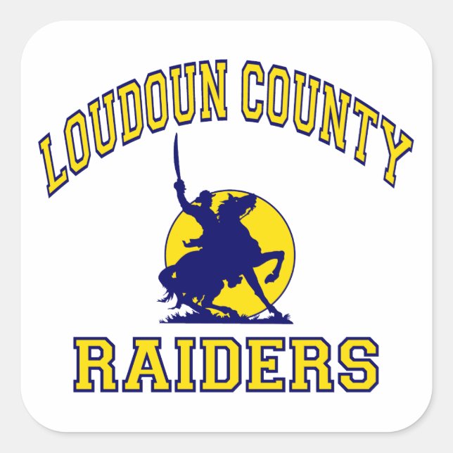 Loudoun County Raiders Square Sticker (Front)