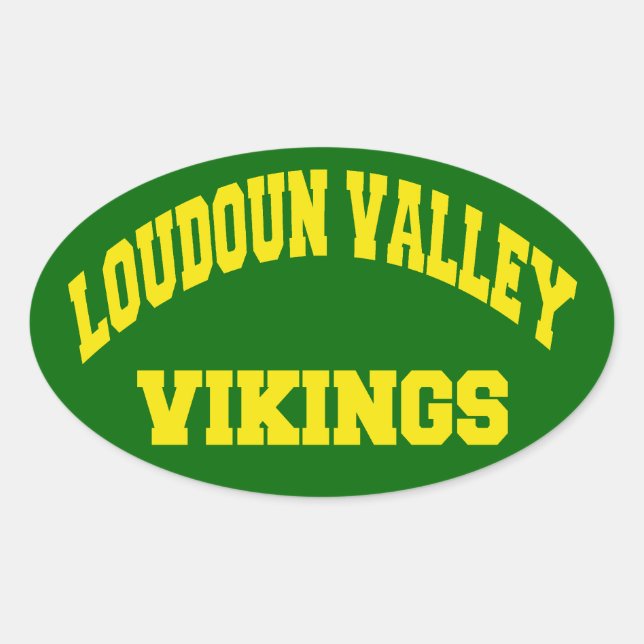 Loudoun Valley Vikings Oval Sticker (Front)