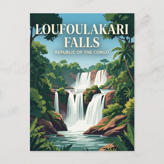 Loufoulakari Falls Republic of the Congo Postcard (Front)