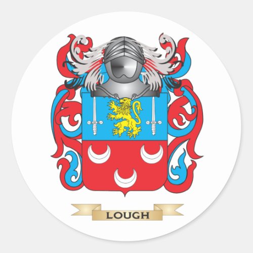 Lough Coat of Arms Family Crest Classic Round Sticker