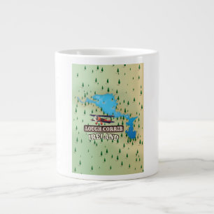 Lough Corrib Ireland Vintage Map. Giant Coffee Mug