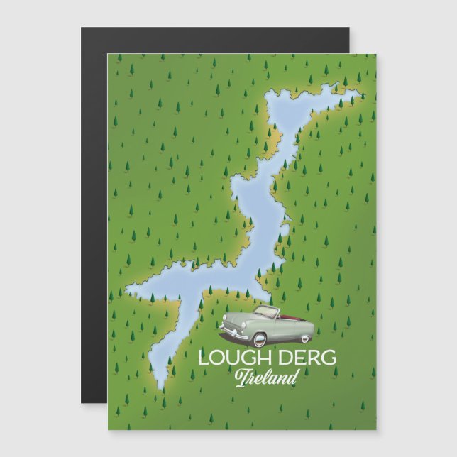 Lough Derg Ireland map (Front/Back)