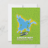 Lough Key County Roscommon, Ireland map (Back)