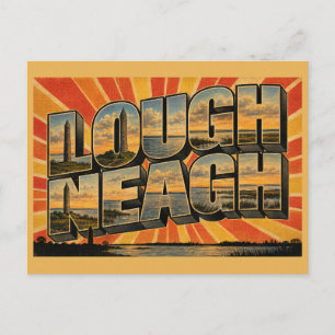Lough Neagh Northern Ireland Vintage Travel Art Postcard
