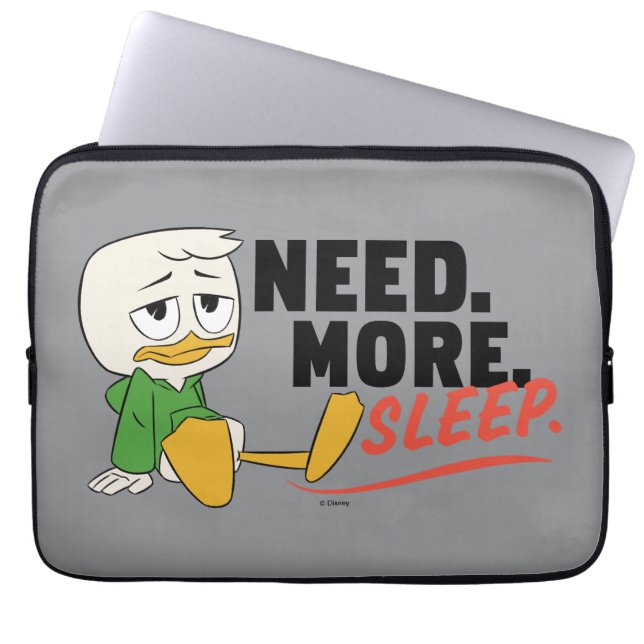 Louie Duck | Need. More. Sleep. Laptop Sleeve (Front)