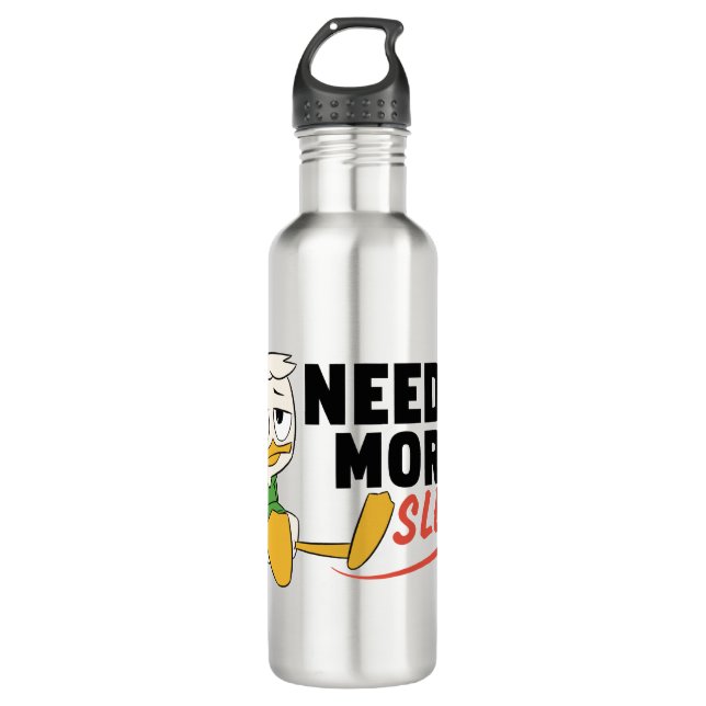 Louie Duck | Need. More. Sleep. Stainless Steel Water Bottle (Front)