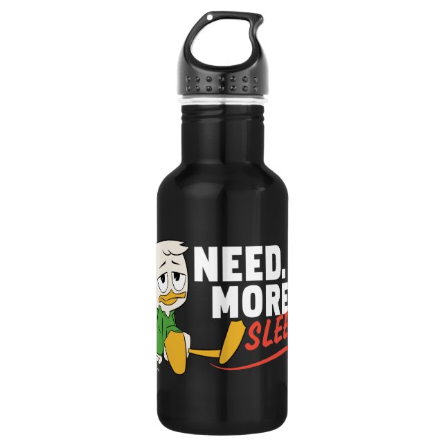 Louie Duck | Need. More. Sleep. Stainless Steel Water Bottle (Front)