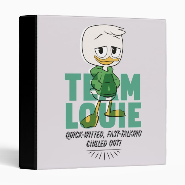 Louie Duck | Team Louie 3 Ring Binder (Front/Spine)