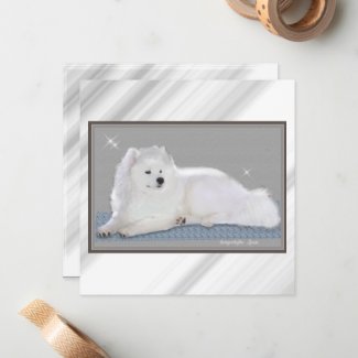 Louie; young Samoyed Male Model Note Card