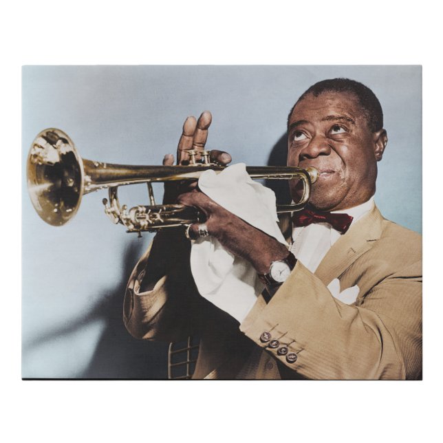 Louis Armstrong Faux Canvas Print (Front)