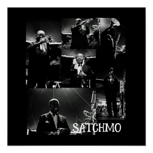 Louis Armstrong Satchmo Vintage Photograph  Poster