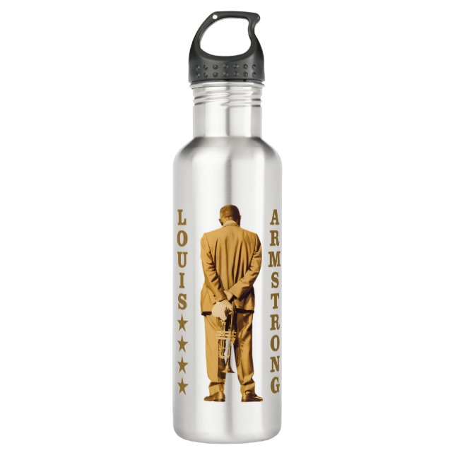 Louis Armstrong Stainless Steel Water Bottle (Front)