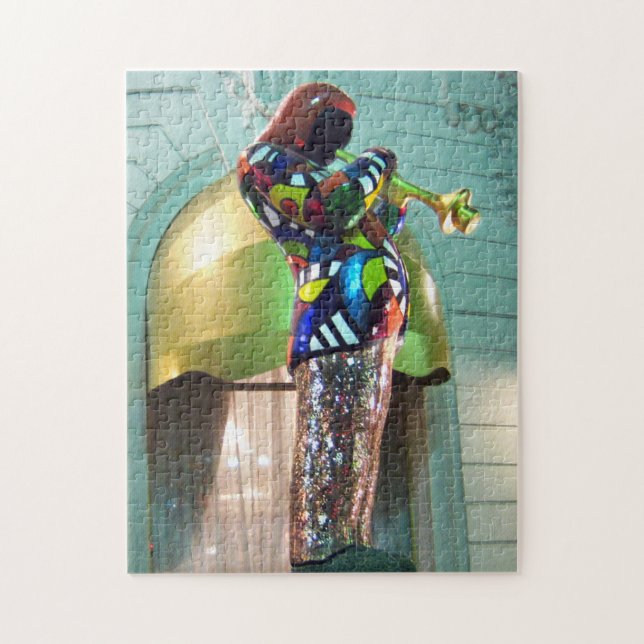 Louis Armstrong Statue Nice France French Rivieria Jigsaw Puzzle (Vertical)