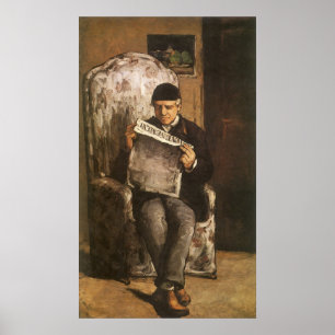 Louis Auguste Cezanne Father Of The Artist Reading Poster