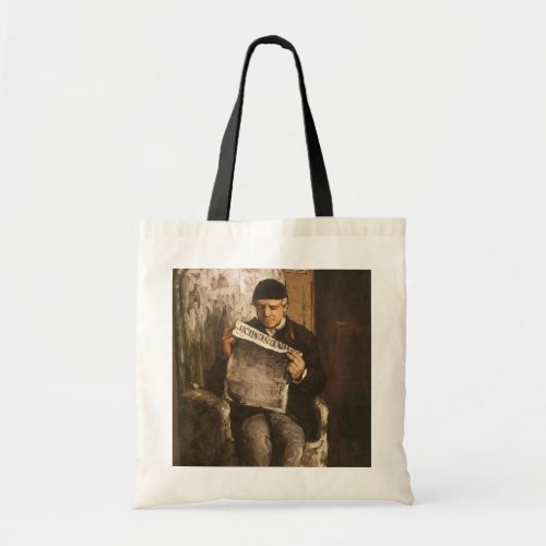 Louis Auguste Cezanne Father Of The Artist Reading Tote Bag