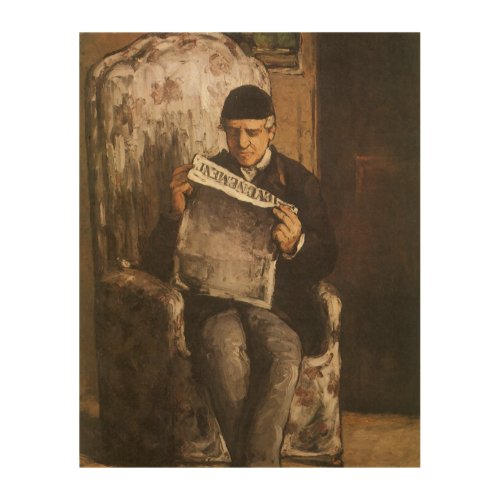 Louis Auguste Cezanne Father Of The Artist Reading Wood Wall Decor