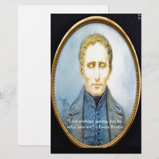 Louis Braille Famous Quote (Front/Back)